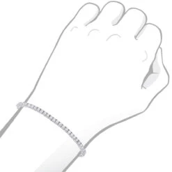 14K White Gold Round Diamond Tennis Bracelet For Women 5 Carats 15 14K White Gold Round Diamond Tennis Bracelet For Women 5 Carats -Urban Jewels Shop 14k round diamond tennis bracelet 5ct p 22422 bodwh