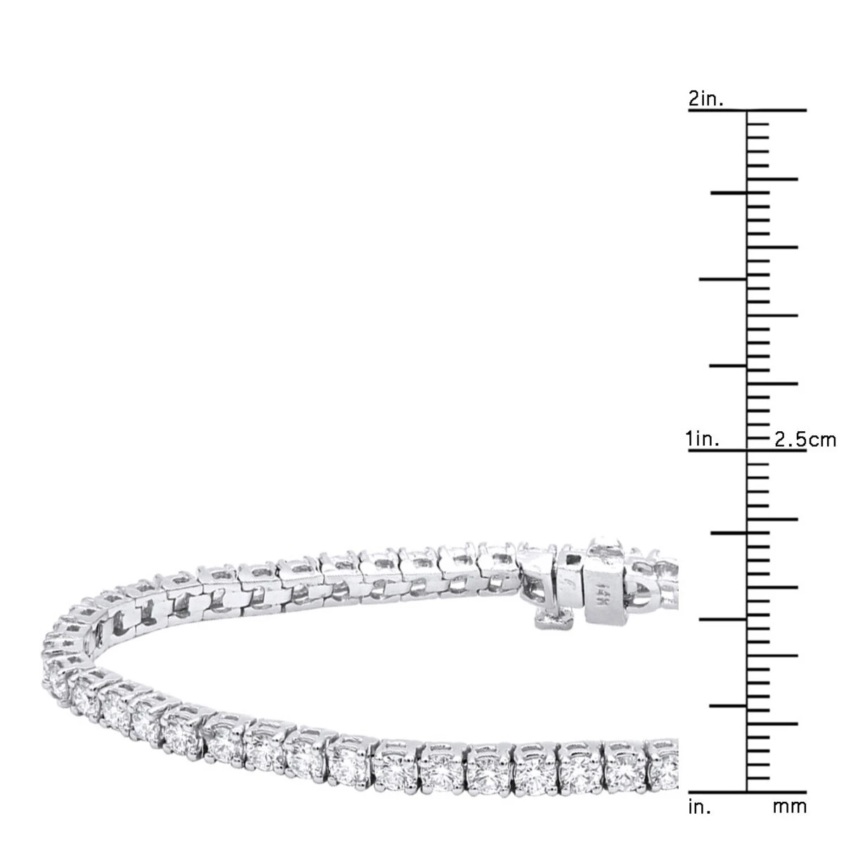 14K White Gold Round Diamond Tennis Bracelet For Women 5 Carats 8 14K White Gold Round Diamond Tennis Bracelet For Women 5 Carats - Image 8