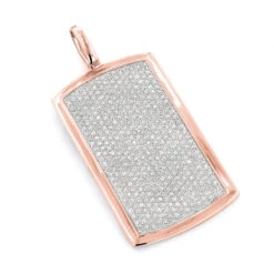 Iced Out 14K White Gold Dog Tag Pendant With Diamonds 2ct -Urban Jewels Shop 14k solid gold dog tag pendant with diamonds 199ct p 6990 ro