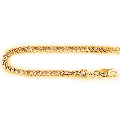 Solid 14K Yellow Gold Franco Chain 3mm 24-40in 1 Solid 14K Yellow Gold Franco Chain 3mm 24-40in