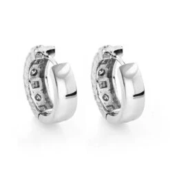 14K White Gold Unique Huggie Diamond Earrings 0.77ct 8 14K White Gold Unique Huggie Diamond Earrings 0.77ct -Urban Jewels Shop 14k unique huggie diamond earrings 077ct p 22348 backwh