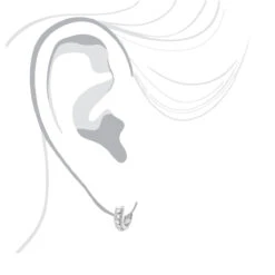 14K White Gold Unique Huggie Diamond Earrings 0.77ct 9 14K White Gold Unique Huggie Diamond Earrings 0.77ct -Urban Jewels Shop 14k unique huggie diamond earrings 077ct p 22348 bodwh