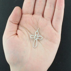 14K White Gold Cross Pendant 0.34ct -Urban Jewels Shop 14k white gold cross pendant 034ct p 41776box