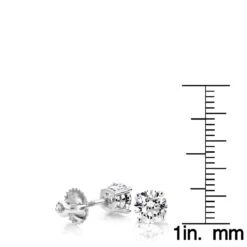 14K White Gold Diamond Stud Earrings Round Cut 1.50ct -Urban Jewels Shop 14k white gold diamond stud earrings round cut 150ct p 5629 rulerwh