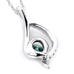 14K White Gold Ladies Blue Diamond Necklace 0.35ct La Minor 8 14K White Gold Ladies Blue Diamond Necklace 0.35ct La Minor -Urban Jewels Shop 14k white gold ladies blue diamond necklace 035ct la minor 2