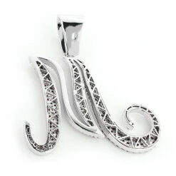 Large 14K White Gold White Pink Diamond Initial M Letter Pendant Necklace 3.4ct 6 Large 14K White Gold White Pink Diamond Initial M Letter Pendant Necklace 3.4ct -Urban Jewels Shop 14k white pink diamond initial m pendant necklace 340 p 6119 2