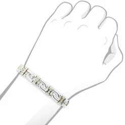 14K White/Yellow Gold Men's Diamond Two-Tone Bracelet 4ct -Urban Jewels Shop 14k white yellow gold mens diamond two tone bracelet 4ct 3