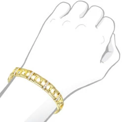 14K White/Yellow Gold Men's Diamond Two-Tone Bracelet 4ct -Urban Jewels Shop 14k white yellow gold mens diamond two tone bracelet 4ct bodye