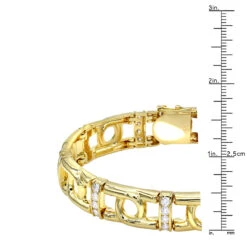 14K White/Yellow Gold Men's Diamond Two-Tone Bracelet 4ct -Urban Jewels Shop 14k white yellow gold mens diamond two tone bracelet 4ct rulerye