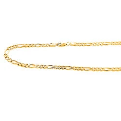 14K Yellow Gold Concave Figaro Chain 5mm 20in - 40in