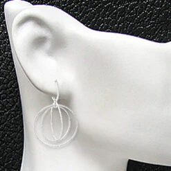 18K White Gold Diamond Circle Dangle Earrings 2.25ct -Urban Jewels Shop 18k gold diamond circle dangle earrings 225ct p 22506bod