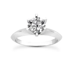 18K White Gold Diamond Engagement Ring Setting 3mm