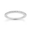Ultra Thin 18K White Gold Diamond Engagement Wedding Ring 0.18ct