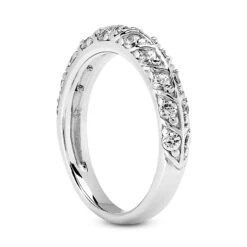 Thin 18K White Gold Diamond Engagement Wedding Ring 0.21ct 2.2mm -Urban Jewels Shop 18k gold diamond engagement wedding ring 021ct p 34966 back white 20220426