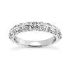 Thin 18K White Gold Diamond Engagement Wedding Ring 0.21ct 2.2mm