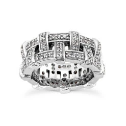 18K White Gold Diamond Eternity Band 0.96ct