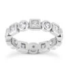 18K White Gold Diamond Eternity Band 1.12ct