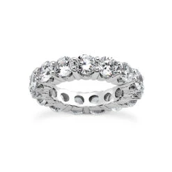 Thin 18K White Gold Diamond Eternity Band 1.35ct