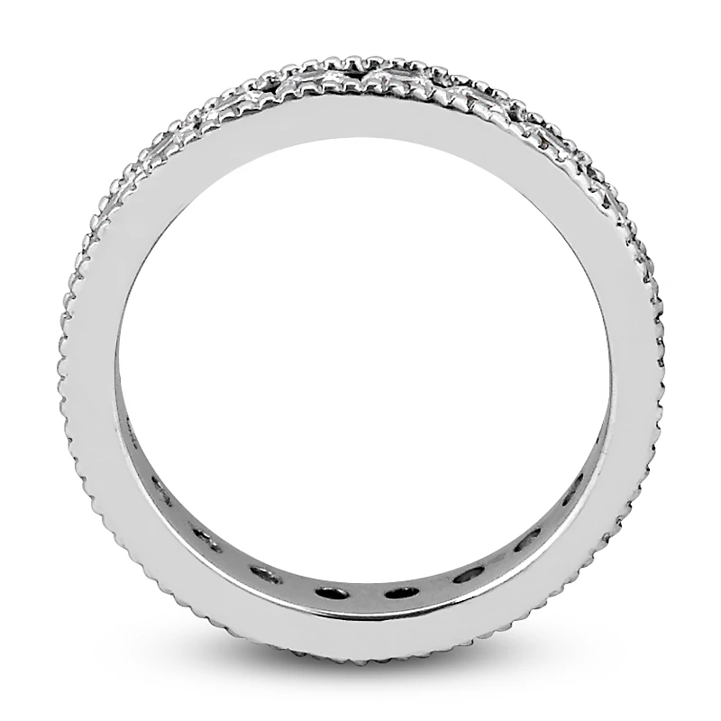 Thin 18K White Gold Diamond Eternity Band 1.54ct 9 Thin 18K White Gold Diamond Eternity Band 1.54ct - Image 9