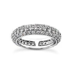 18K White Gold Diamond Eternity Band 1.70ct