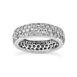 18K White Gold Diamond Eternity Band 1.75ct
