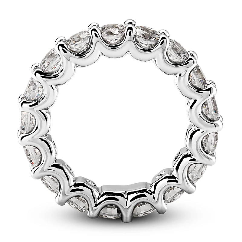 Thin 18K White Gold Diamond Eternity Band 2.10ct 9 Thin 18K White Gold Diamond Eternity Band 2.10ct - Image 9