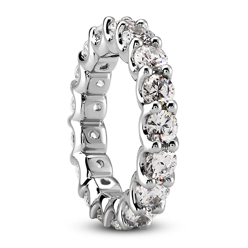 Thin 18K White Gold Diamond Eternity Band 2.10ct 4 Thin 18K White Gold Diamond Eternity Band 2.10ct - Image 4