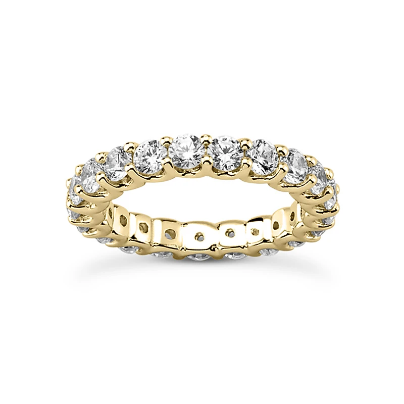 Thin 18K White Gold Diamond Eternity Band 2.10ct 2 Thin 18K White Gold Diamond Eternity Band 2.10ct - Image 2