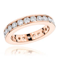18K Yellow Gold Round Diamond Eternity Band 2.20ct -Urban Jewels Shop 18k gold diamond eternity band 220ct p 30522 ro