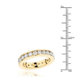18K Yellow Gold Round Diamond Eternity Band 2.20ct -Urban Jewels Shop 18k gold diamond eternity band 220ct p 30522 rulerye