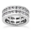 18K White Gold Diamond Eternity Band 3.08ct