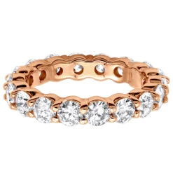 18K White Gold Diamond Eternity Band 3.40ct 5/32in. (4.1mm) -Urban Jewels Shop 18k gold diamond eternity band 340ct p 30340 backro