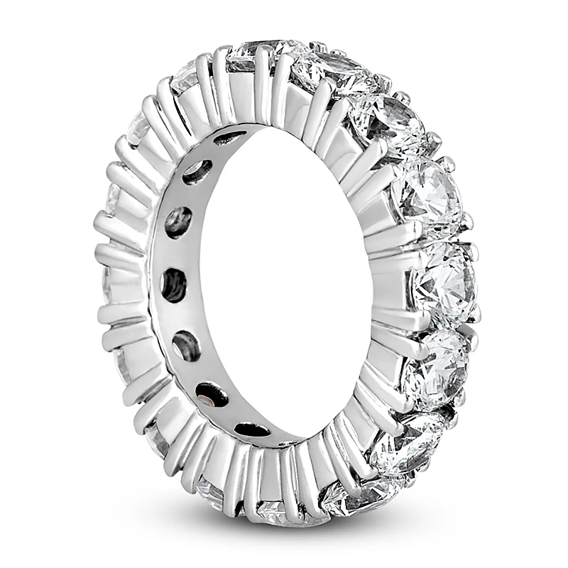 18K White Gold Diamond Eternity Band 5.60ct 5.3mm 4 18K White Gold Diamond Eternity Band 5.60ct 5.3mm - Image 4