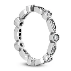 18K White Gold Diamond Eternity Ring 0.42ct -Urban Jewels Shop 18k gold diamond eternity ring 042ct p 30533 back white 20220426