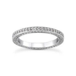 Ultra Thin 18K White Gold Diamond Eternity Ring 0.69ct