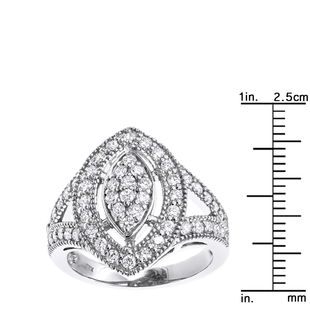 18K Yellow Gold Diamond Right Hand Ring For Women Tear Drop Shape 1.08ct 8 18K Yellow Gold Diamond Right Hand Ring For Women Tear Drop Shape 1.08ct - Image 8