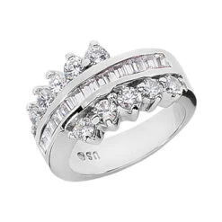 18K White Gold Diamond Right Hand Ring 2ct
