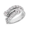 18K White Gold Diamond Right Hand Women's Ring 1.76ct