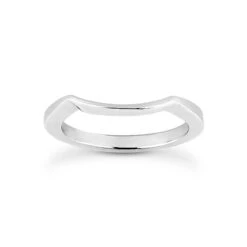 Ultra Thin 18K White Gold Engagement Ring Band