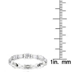 Thin 18K White Gold Eternity Band Round Baguette Diamonds 2.05ct 9 Thin 18K White Gold Eternity Band Round Baguette Diamonds 2.05ct -Urban Jewels Shop 18k gold eternity band round baguette diamonds 310ct p 23023 rulerwh