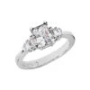 Ultra Thin 18K White Gold Ladies Diamond Ring 1.28ct