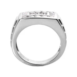 18K White Gold Men's Diamond Ring 0.78ct 13.1mm 6 18K White Gold Men's Diamond Ring 0.78ct 13.1mm -Urban Jewels Shop 18k gold mens diamond ring 078ct p 31794 back white 20220420 20220426