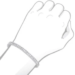 18K White Gold Princess Cut Diamond Women's Tennis Bracelet 12.62ct 19 18K White Gold Princess Cut Diamond Women's Tennis Bracelet 12.62ct -Urban Jewels Shop 18k gold princess cut diamond tennis bracelet 1262ct p 257 bodwh