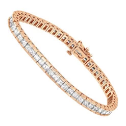 18K White Gold Princess Cut Diamond Women's Tennis Bracelet 12.62ct 15 18K White Gold Princess Cut Diamond Women's Tennis Bracelet 12.62ct -Urban Jewels Shop 18k gold princess cut diamond tennis bracelet 1262ct p 257 ro