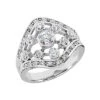 18K White Gold Right Hand Diamond Ladies Ring 0.86ct