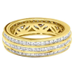 14K Rose Gold Round Baguette Diamond Eternity Ring 2.01ct 1/4 In (6mm) -Urban Jewels Shop 18k gold round baguette diamond eternity ring 201ct p 6326 backye