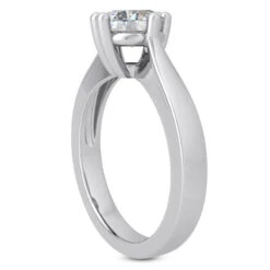 18K White Gold Round Diamond Engagement Ring 0.75ct 2.3mm -Urban Jewels Shop 18k gold round diamond engagement ring 075ct p 34028 back white 20220426