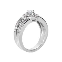 18K White Gold Round Diamond Ladies Ring 0.49ct -Urban Jewels Shop 18k gold round diamond ladies ring 049ct p 32828 back white 20220426