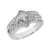 18K White Gold Round Diamond Ladies Ring 0.49ct