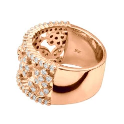 18K White Gold Round Diamond Ladies Ring 0.82ct 12.8mm -Urban Jewels Shop 18k gold round diamond ladies ring 082ct p 32552 backro